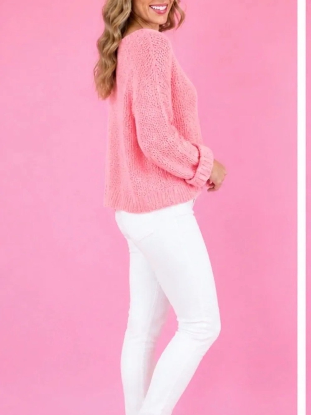 Pink Crush Lightweight Sweater - Picture 2 of 3